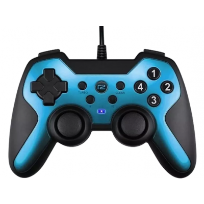 Bryntrox Wired Controller blau für PS3, PC