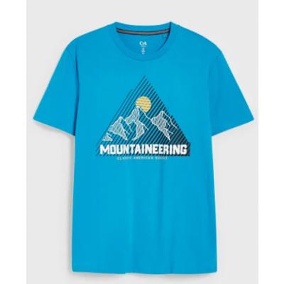 Koszulka funkcyjna - hiking - COOLMAX niebieska