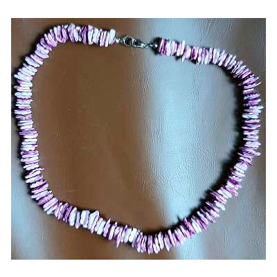 Halskette violett / Lila mit Steinen
