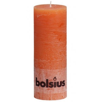 Bolsius Stumpenkerzen Rustik Orange 190/68 mm
