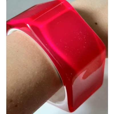 Neon rosa Armband aus Plastik